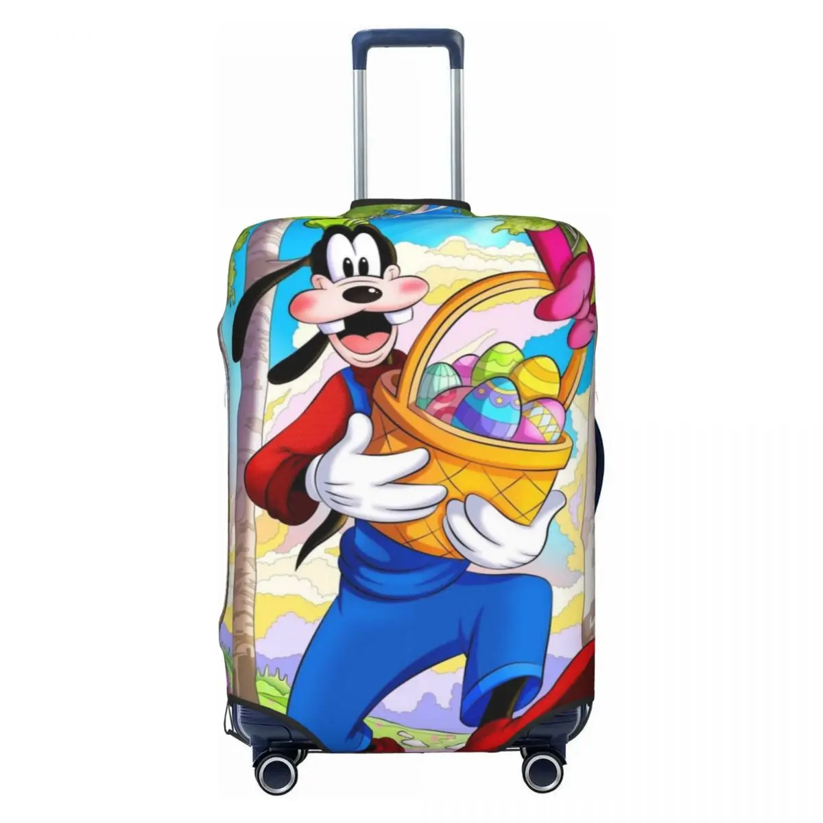

Custom Funny Goofy Goof Luggage Cover Protector Elastic Anime Cartoon Travel Suitcase Covers