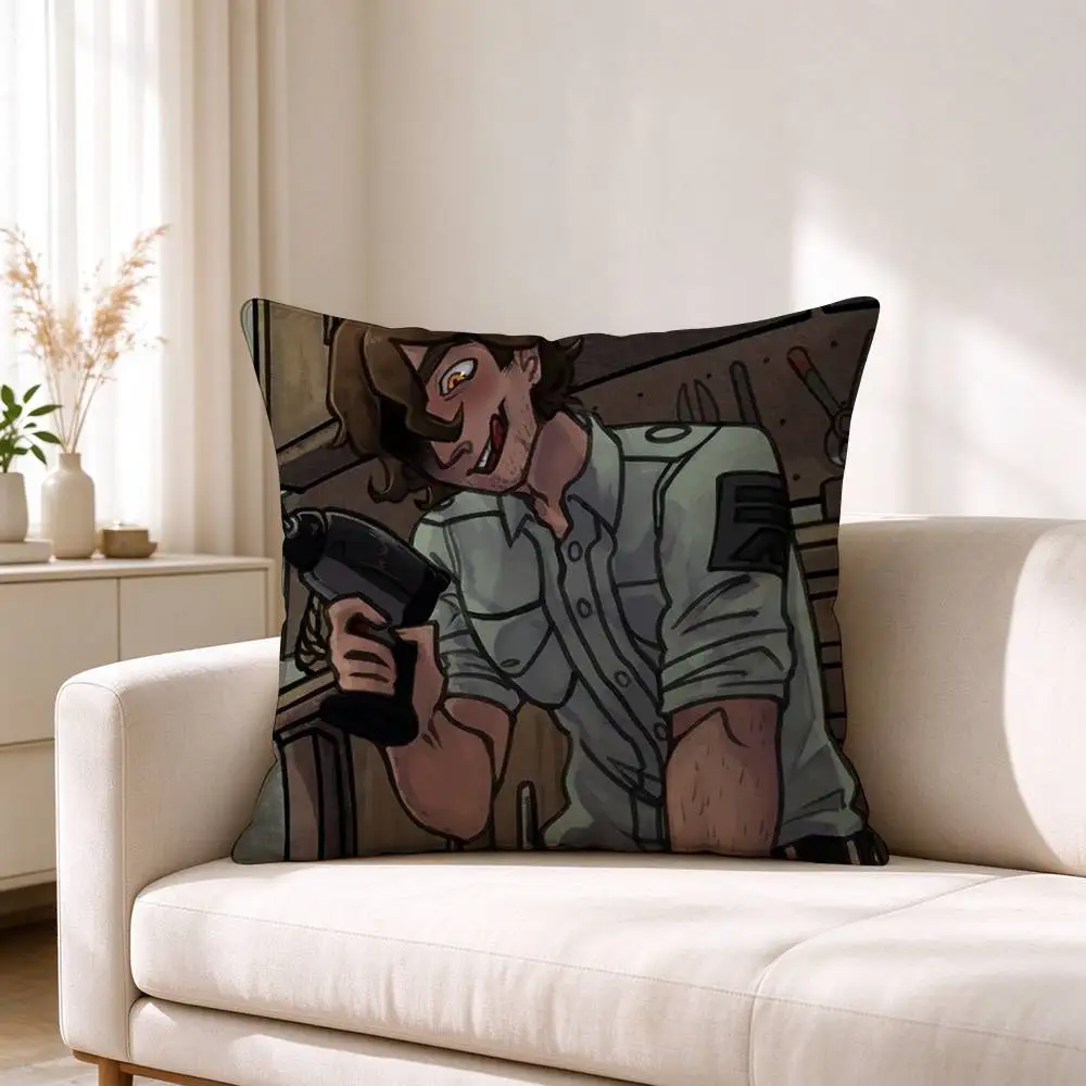 H-Horror Visual Novel YKMET Strade Square Double-Sided printed Pillow Case Bedroom Bedside Pillow Sofa Cushion Cover 4