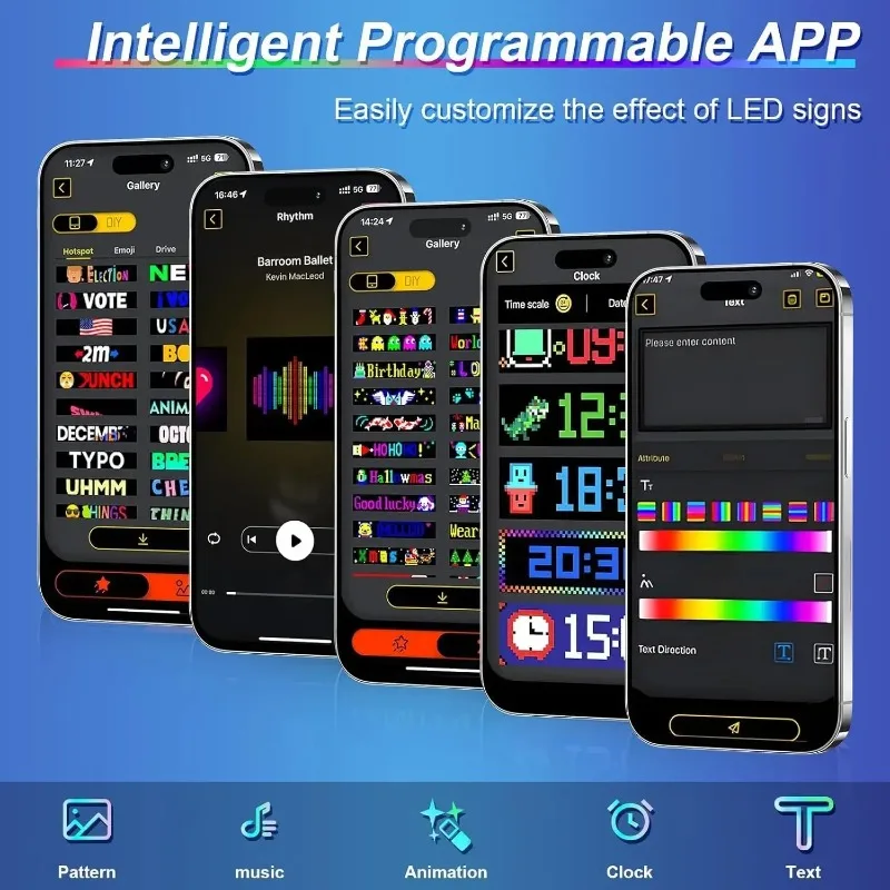 LED Devil Eyes Light For Cars 23x4.7in Scrolling LED Display For Car Windows & Festivals Smart Control LED Display Car Pixel