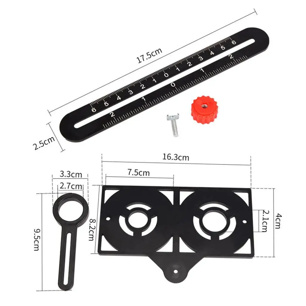 

Adjustable Multi Angle Ruler Drill Guide Metal Measuring Meter for Woodworking and Jewellery Projects