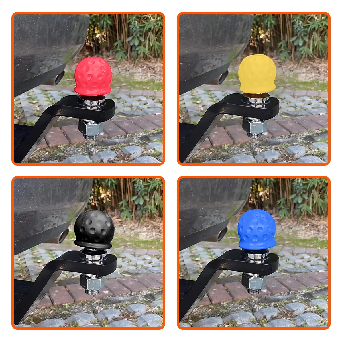 1/2pcs Trailer Towing Ball Cover Rubber Attachment Protective Cover Durable Multi Color Towing Ball Dust Cover Automotive Parts view 6