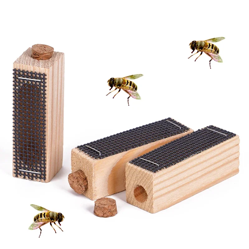 

1000 шт. деревянная вентилируемая клетка для пчел для выращивания пчел, почтовая клетка для пчеловодства California Queen