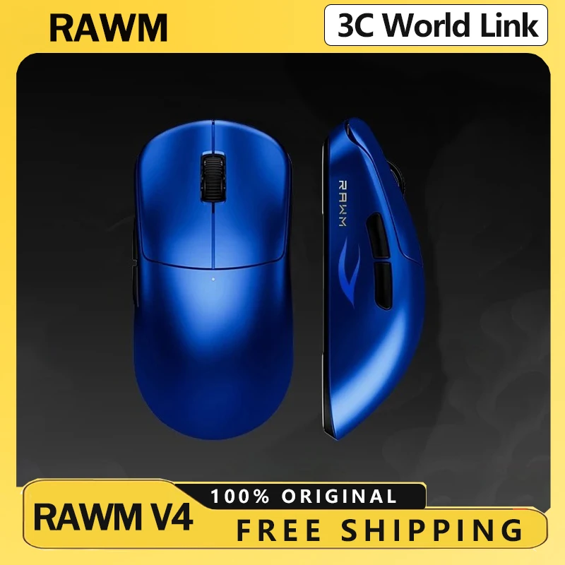 

RAWM V4 Wireless Mouse Three Mode 55g Lightweight PAW3950 Double 8K 45000dpi E-sports Gaming Mice for Pc Laptop Accessories