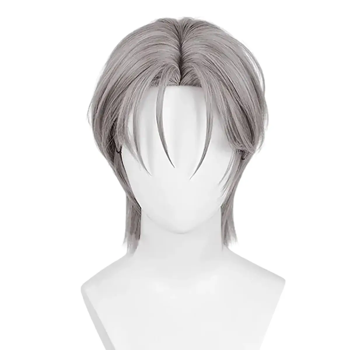 Unisex Short Blonde Wig for Cosplay Costumes Synthetic Fiber Wig with Bangs Halloween Party Anime Wig image 6