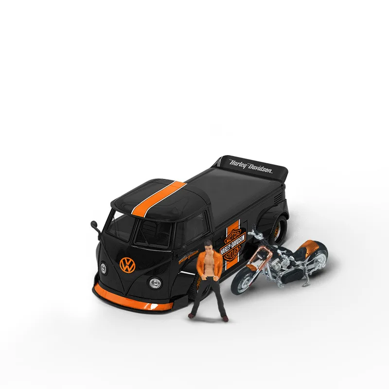 

1:64 Volkswagen T1 pickup Harley series simulation model