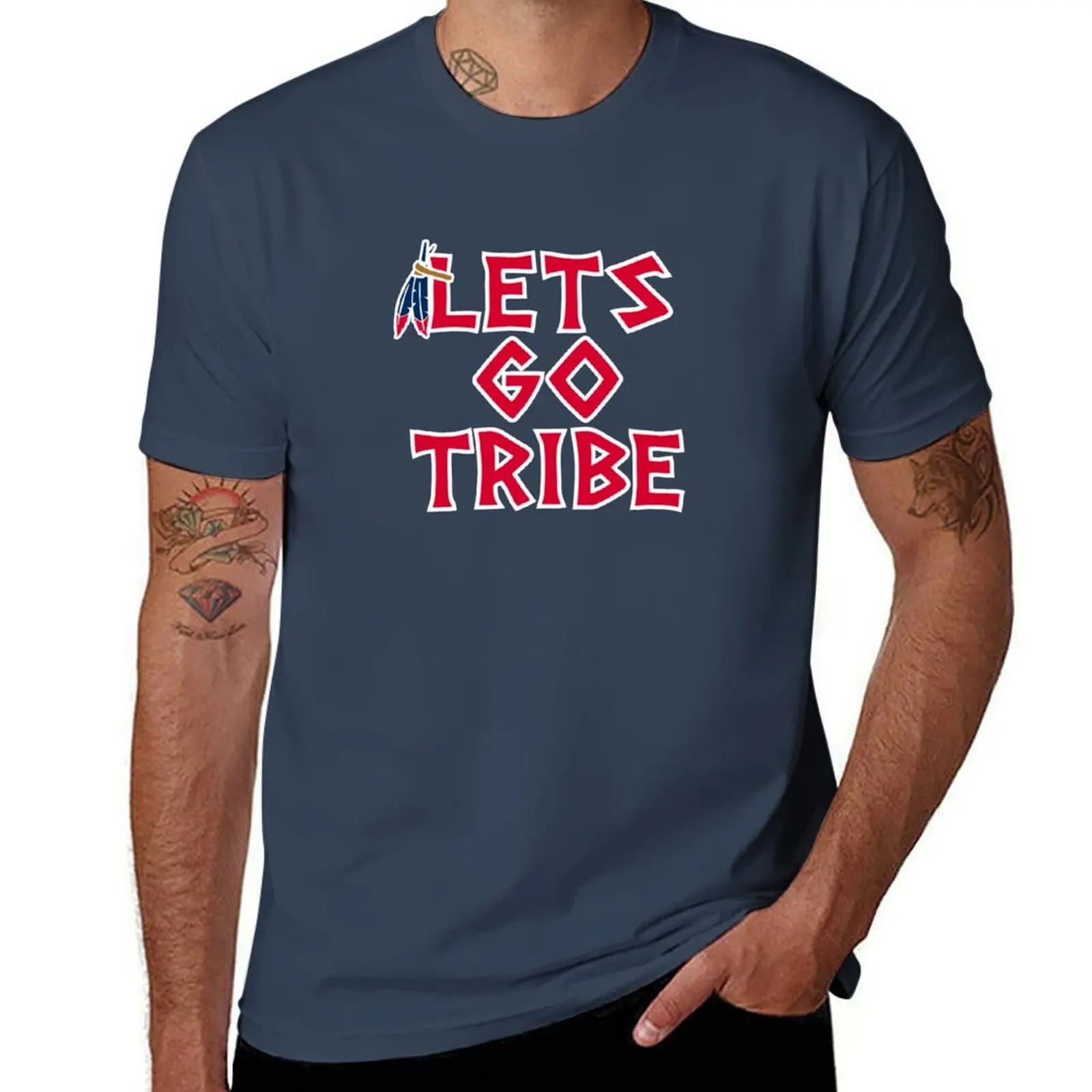 

Lets Go Tribe - Navy T-Shirt for a boy valentines boutique clothes fashion shirts clothes T-shirt men