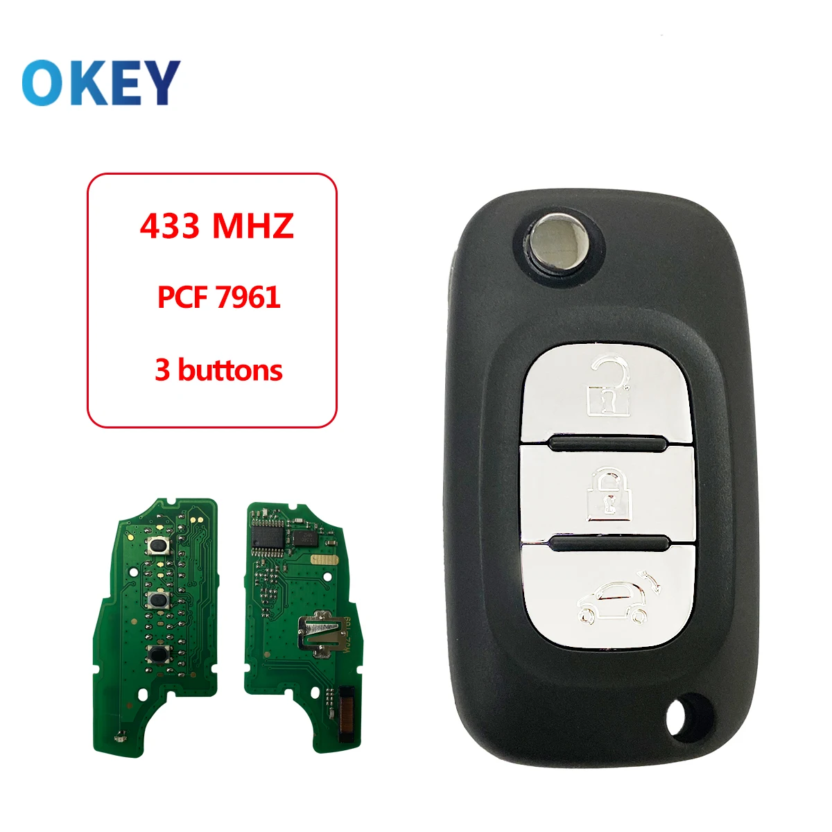 Okey zdalny kluczyk do samochodu Mercedes Benz Smart Fortwo 453 Forfour 2015-2017 CWTWB1G767 TWB1G767 4A PCF7961 433MHz