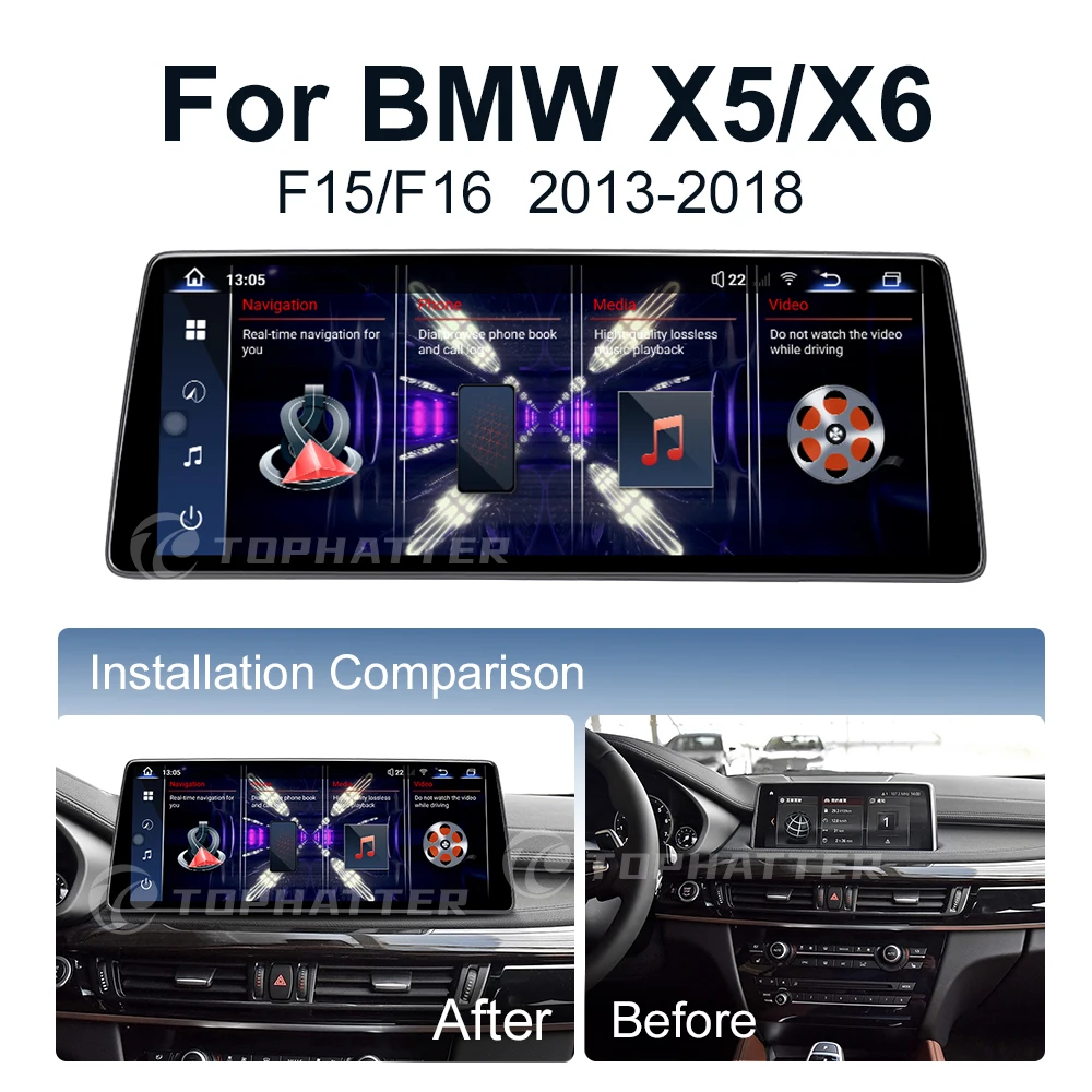 Dla BMW X5 F15 X6 F16 2013-2018 12,8" 2,5D 2K Android 13 Radio samochodowe Bezprzewodowy CarPlay Android Auto GPS Navi DSP Odtwarzacz multimedialny