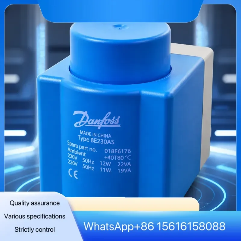Original Danfoss Solenoid Valve Coil 018F6176 018F6282 BE230AS BF230CS 230V AC Electromagnetic Actuator for Refrigeration