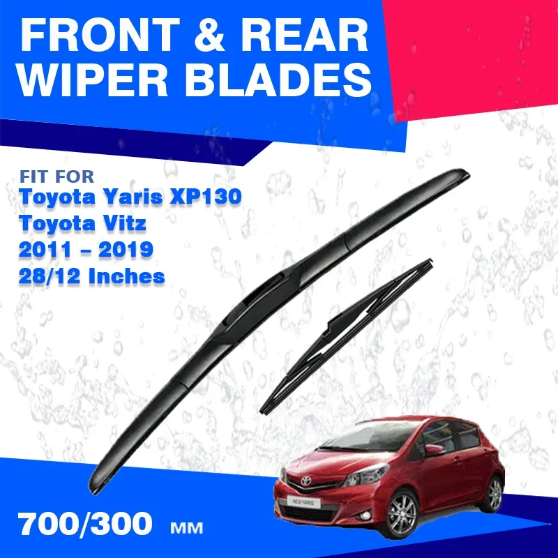 Do Toyota Yaris Vitz XP130 2011 - 2019 Przednie tylne pióro wycieraczki Przednia szyba Cicha trwała szczotka Akcesoria 2012 2018