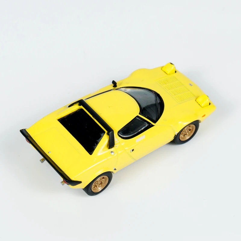 MINIGT 1/64 Lancia Stratos HF Stradale Giallo Fly Legering Speelgoed Motorvoertuig Diecast Metaal Model Geschenken