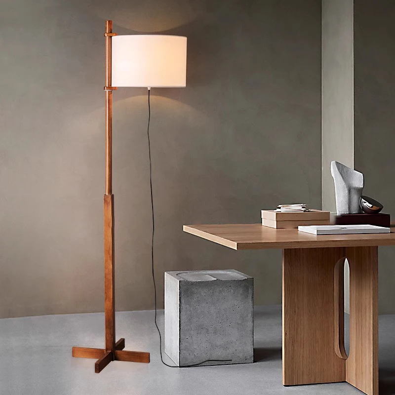 21-30 Days Arrival, Luxury Wooden Fabric LED Floor Lamp, Living Room, Bedroom Indoor Home Lighting Decorative Lamp, H166 cm.
