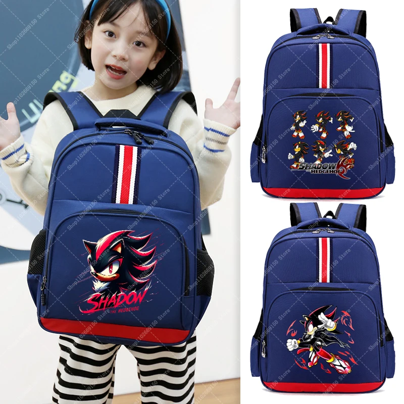 Sonics Kids Cartoon Zaino carino Bambini Anime Stampato Zaino Ragazzo Moda Spalle Borsa Ragazza Casual Borse per libri Accessori
