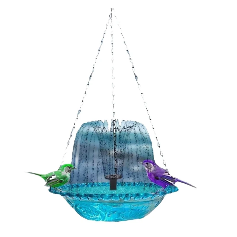 

Hanging bird feeder, solar floating bird bath fountain