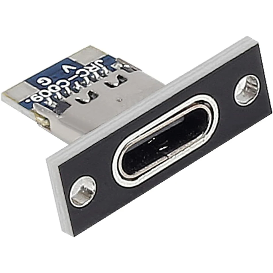 10 peças conector usb tipo c 3.1 tipo-c 2/4 pinos conector fêmea porta de carregamento usb 3.1 tipo c soquete com placa de fixação