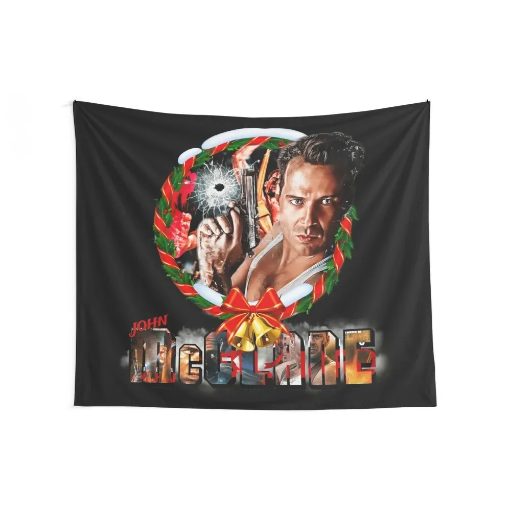 A John McClane Christmas Tapestry Aesthetic Room Decors Decorative Wall Murals Wallpapers Home Decor Tapestry