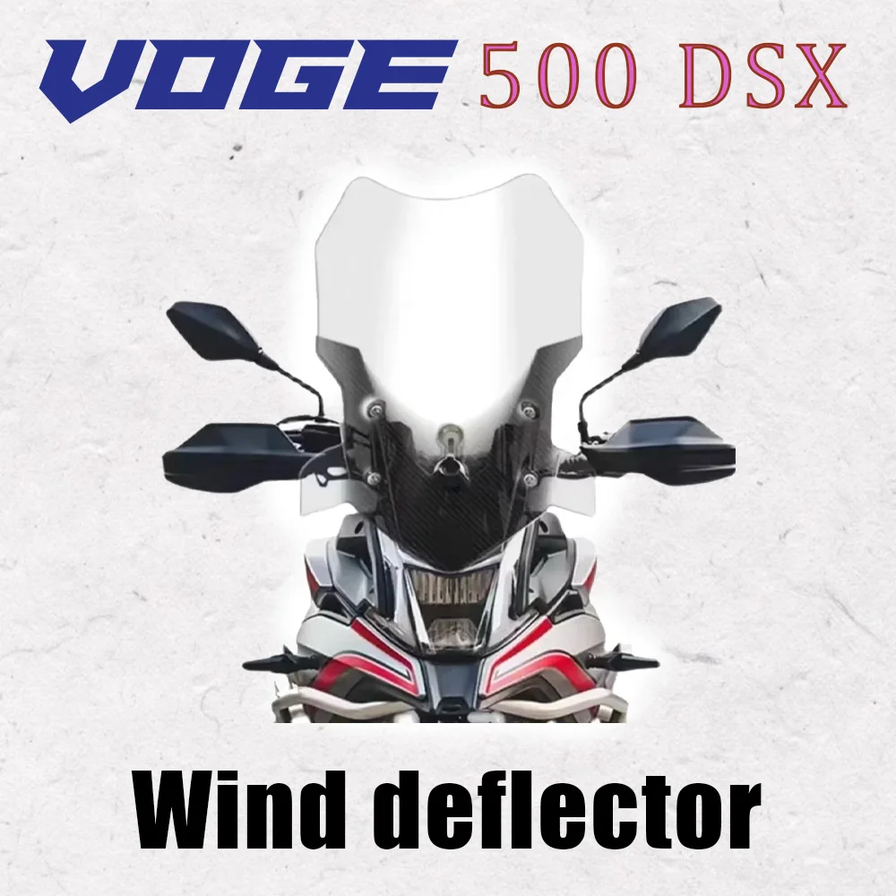 Parabrisas de motocicleta VOGE 500 DSX, parabrisas elevado y ensanchado, visera solar para Loncin Voge 500DSX