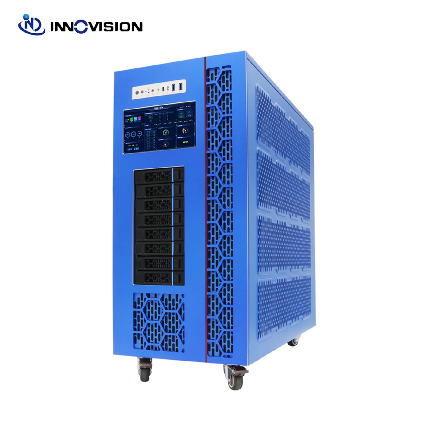 

Large Scale Tower Liquid Cooling GPU Server Case Support 4*5090 Gpu Cards 2*ATX PSU Deep-learning Workstation