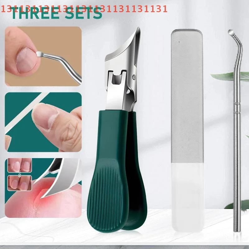 Large Opening Nail Clipper with Slanted Tip, Anti Splash, Single Armor, Groove Nail Clipper, Thick Toenail Pliers, High-end