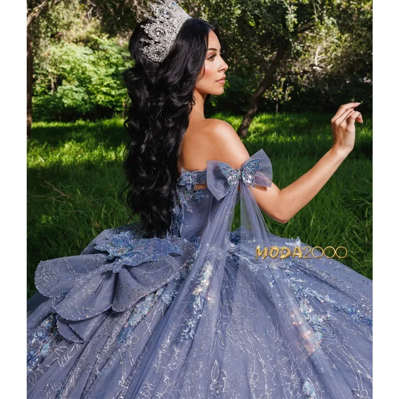 

Luxury Quinceanera Dresses 3D Beading Floral Lace Dresses 15 Years Birthday Party Ball Gown