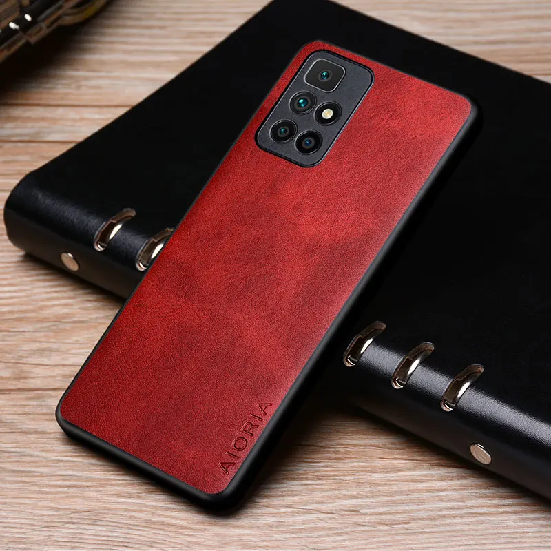 phone Case for Xiaomi Redmi 10 2022 coque Luxury Vintage leather Skin covers for xiaomi redmi 10 case funda capa