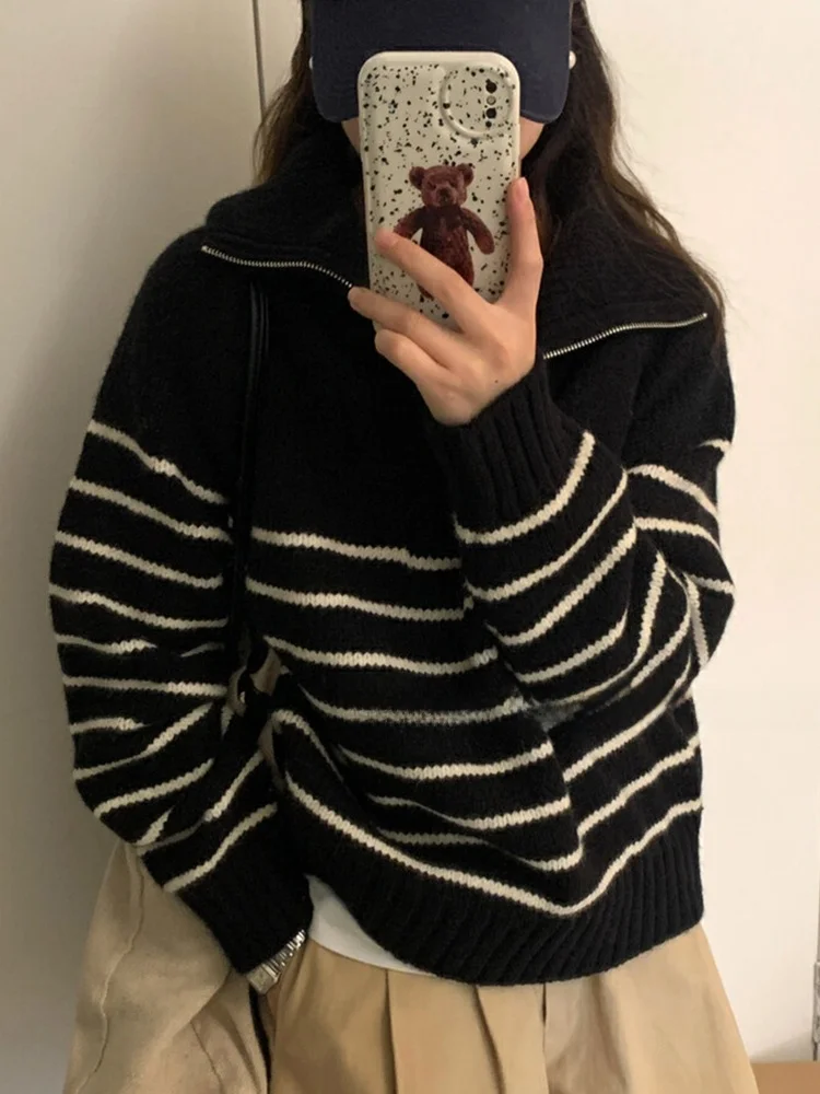 الخريف الشتاء عالية Ne شريط متماسكة سترة المرأة f سستة مقنعين تنوعا تصميم الكورية Sle طويلة Sve فضفاضة تناسب