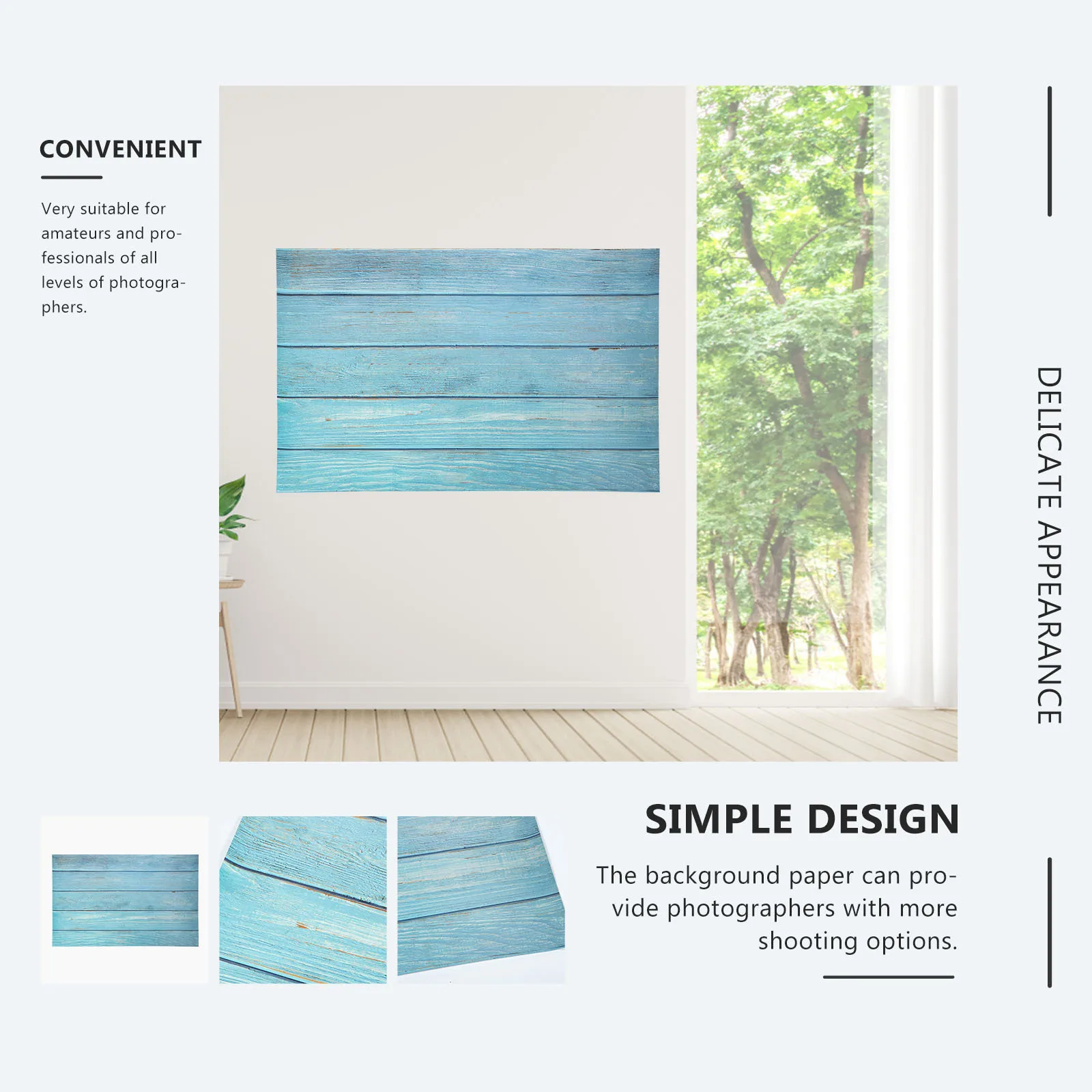 

Wood-Grain Background Paper Durable Photography Backdrop Suitable for Home Decoration Decorative Photo Supply Photo Backdrop