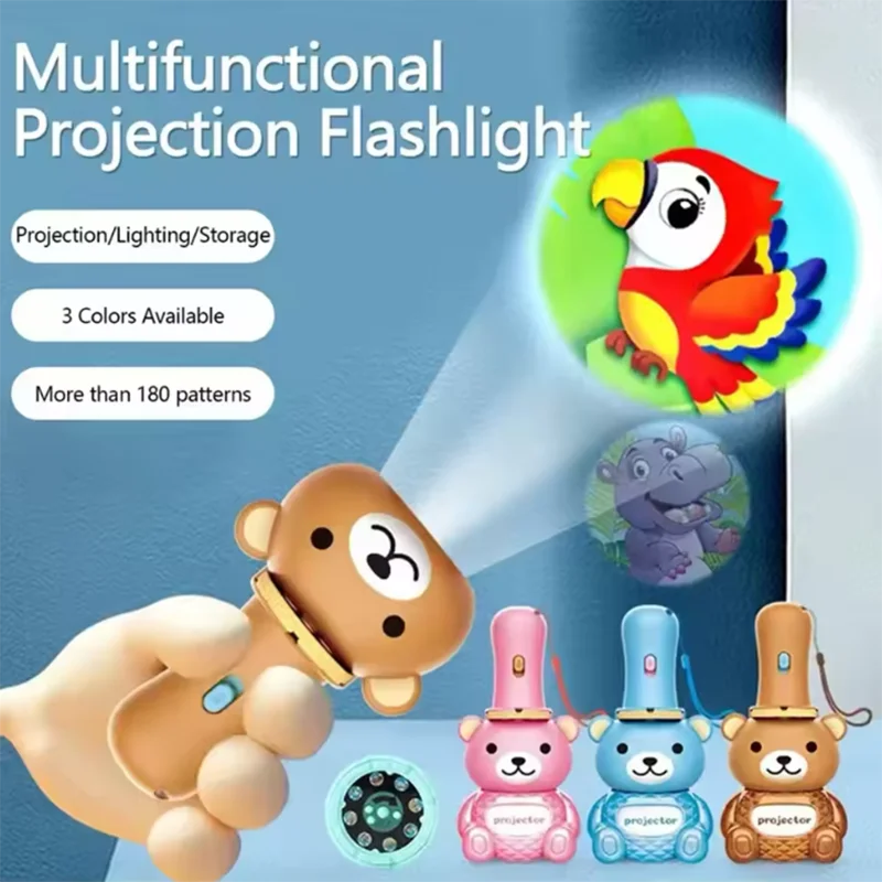 

Children's glowing flashlight projection light baby puzzle toy early education peaceful sleep fun slideshow