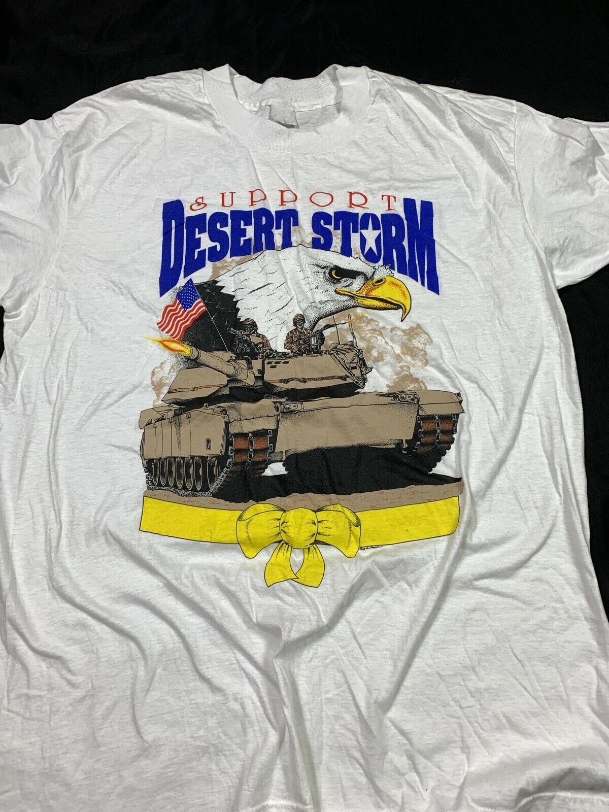 VTG Operation Desert Storm T-Shirt Military Tank Men's 100% Cotton Casual T-shirts Loose Top Size S-3XL