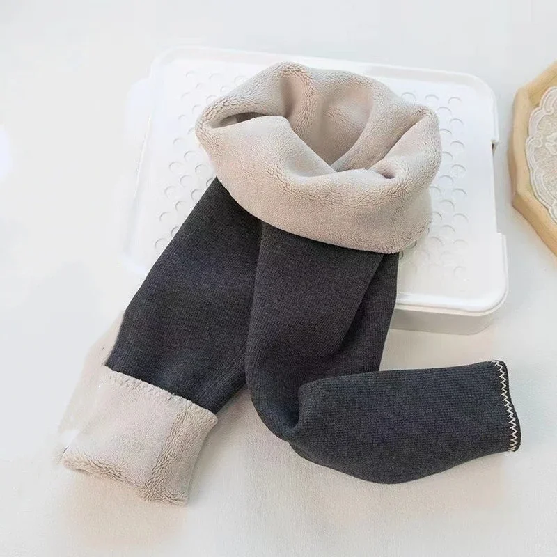 

Girls' Thermal Winter Leggings - Thick Fleece-Lined One-Piece Pants | Warm & Stylish Kids Clothes Girls Pants
