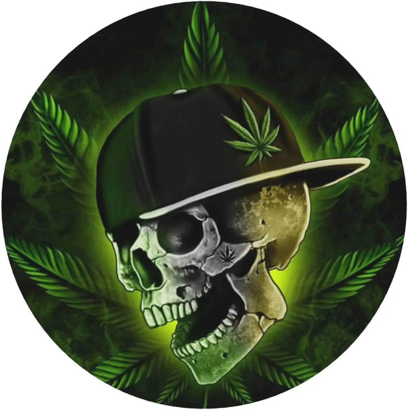 

Hip Hop Skull Death Psychedelic Round Mouse Pad Mousepad Non-Slip Rubber Mouse Mat for Computer Desk Gaming Laptop Office