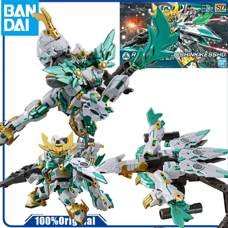 Bandai Original GUNDAM  GANGPLA BUILD SYNTHESIS SDBD RX-ZERO PILL LION'S ROAR       Anime Action Figure Assembly Model Toys Coll