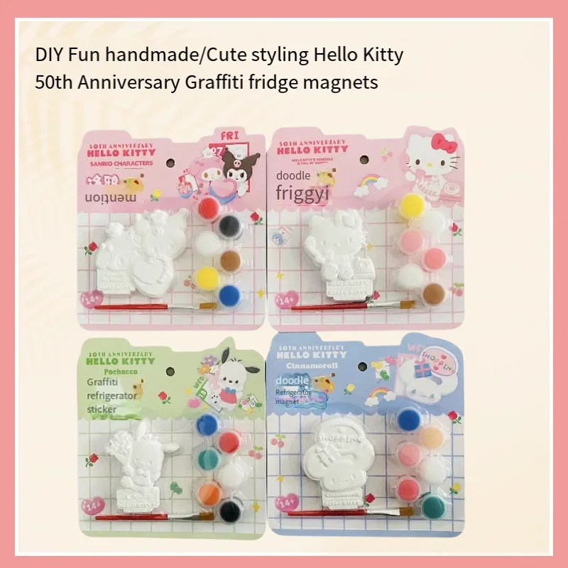 Miniso Sanrios Kuromi Hello kittys meine Melodie Kühlschrank Magnet Graffiti Magnet Form Anime Kawaii DIY Handwerk Gips Puppe