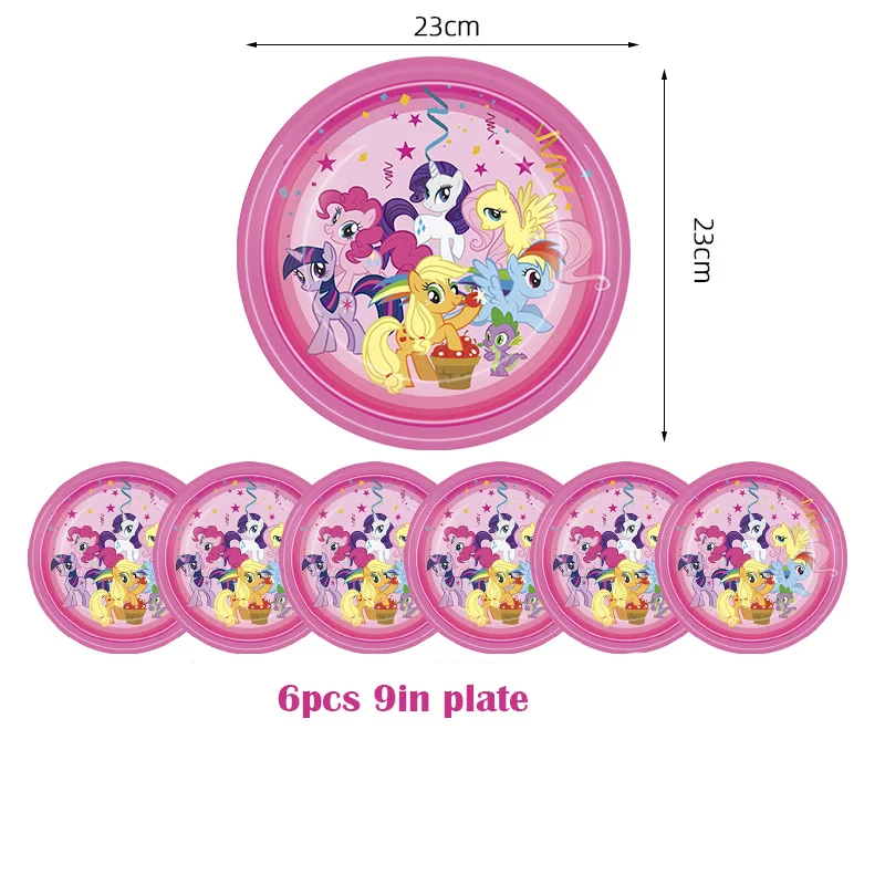 KAYOU My Little Pony Folienballon Partydekoration 1 Set Zahlen-Geburtstagsballons Hintergrund für Mädchen Babyparty-Zubehör – Detail 9