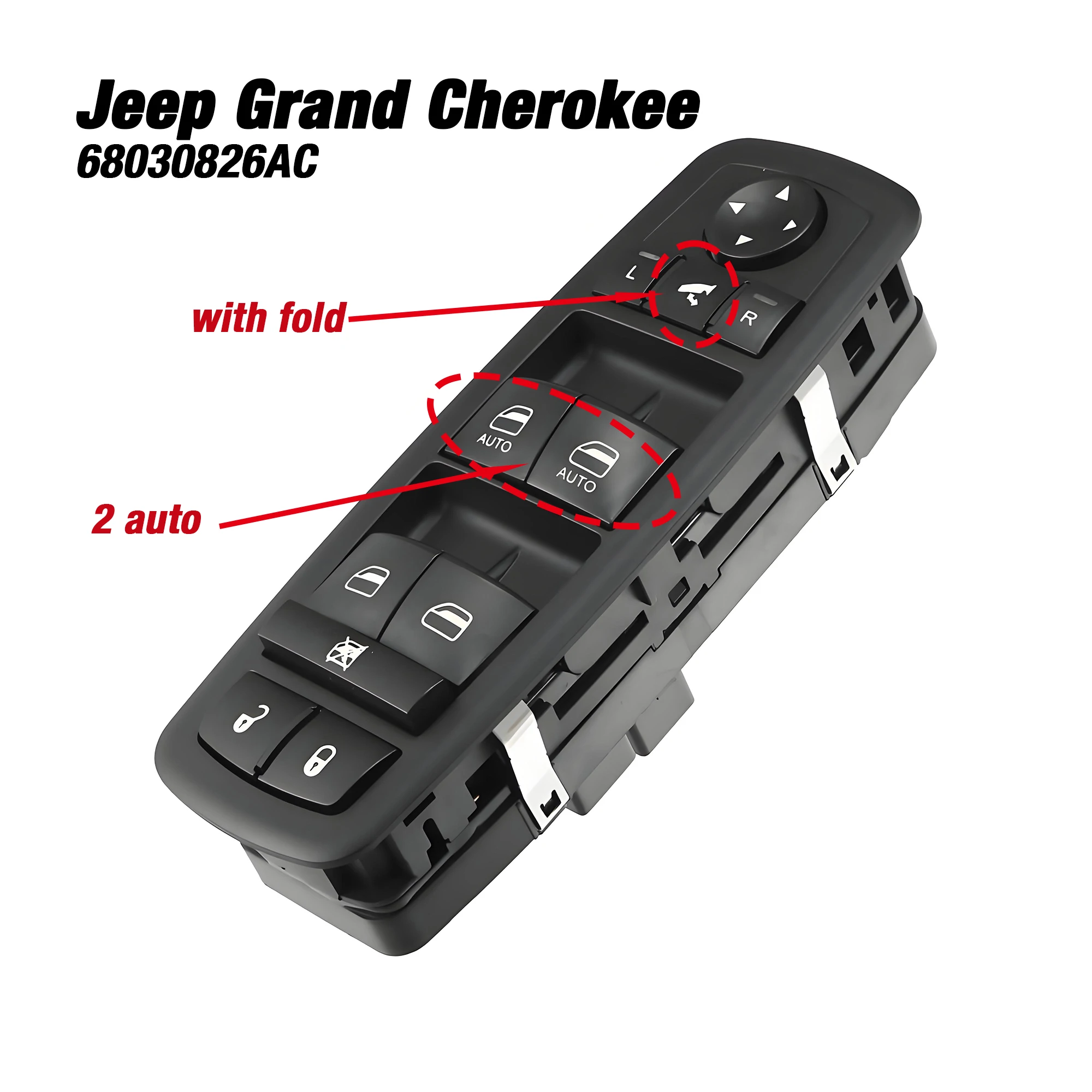

68030826AC для Dodge Durango Jeep Grand Cherokee 2011 2012 2013, электрический главный переключатель окна, кнопка управления 68030826AD