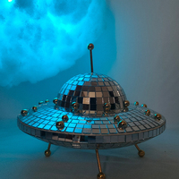 UFO Space World Desk Ornaments Art Crafts Desk Living Room Ornament Vintage Funny Home Decor Multipurpose Christmas Decorations