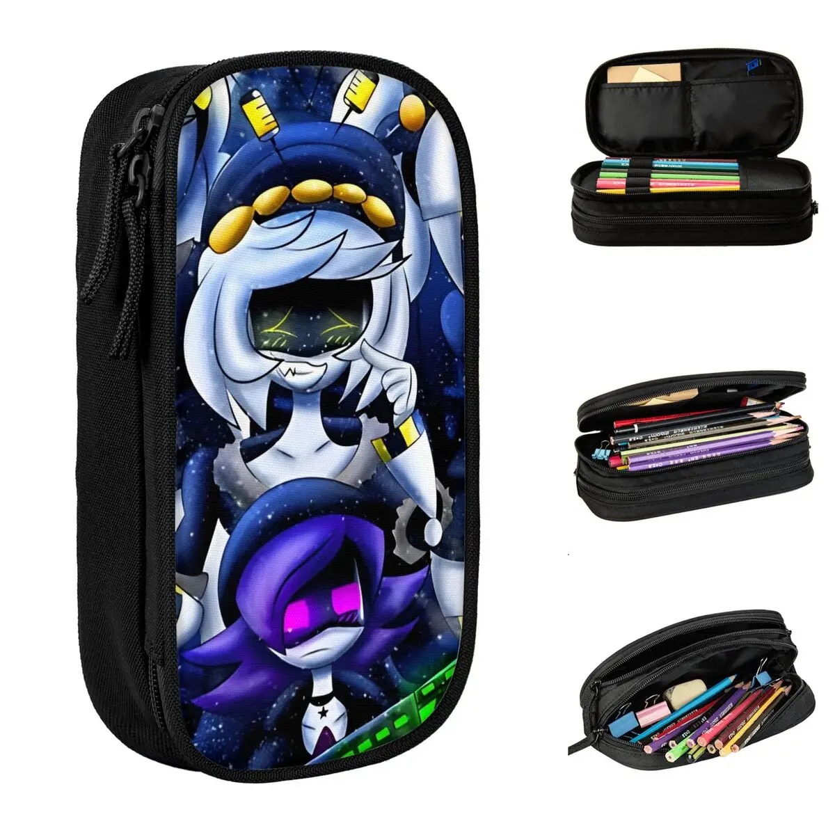 Robot Murder Drones V Uzi Pencil Case University Pencil Bag Child Double Layer  School Pencil Cases Printed Stationery Organizer