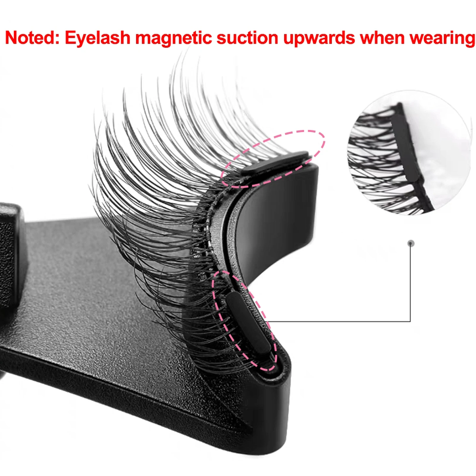 래쉬 클러스터 마그네틱 인조 속눈썹 애플리케이터 속눈썹 컬러 전문 살롱 사용을 위한 접착제가 없는 마그네틱 속눈썹
