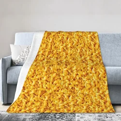 Mac And Cheese Blanket Soft Warm Flannel Throw Blanket Bedding for Bed Living room Picnic Travel Home Sofa