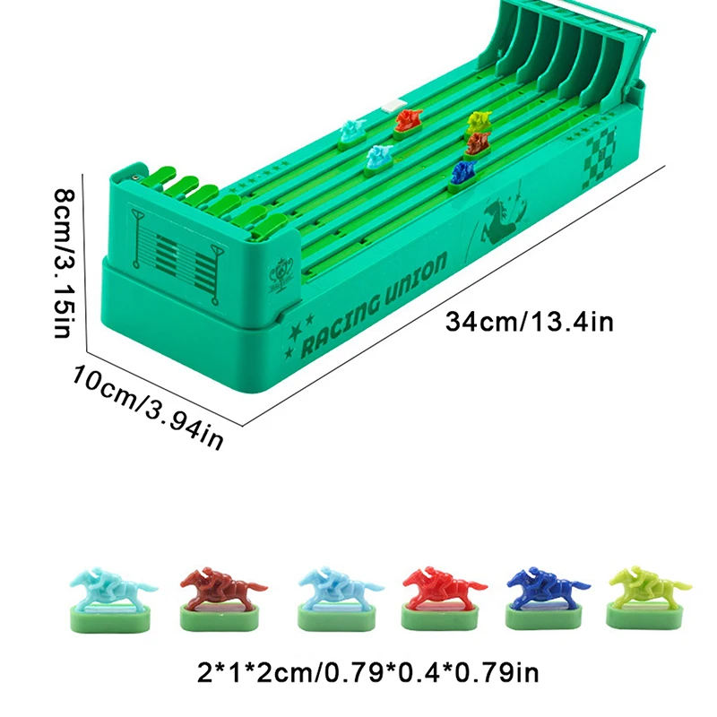 Desktop Board Game Horse Racing With 6 Horses Activities Hand Eye Coordination For Family Game Kids Adults Friends Interaction