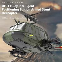 New C032 Huey Uh1 Helicopter 6-Channel Brushless Model Airplane Laser Height Locking Optical Flow Positioning Simple Override