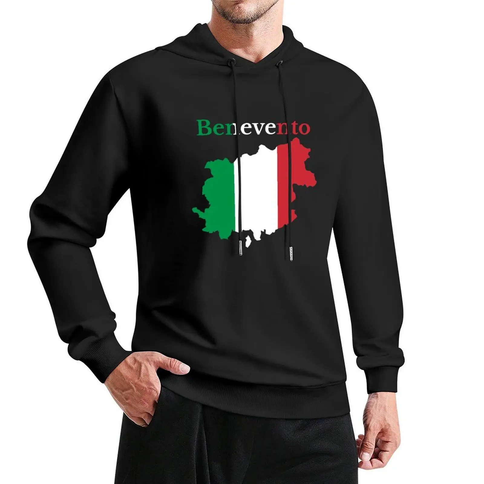 

Province of Benevento Map, Italian Province. Pullover Hoodie men's autumn clothes men's coat tracksuits