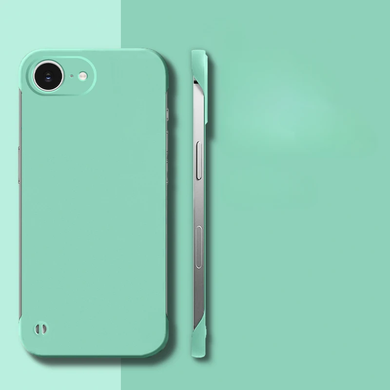 16E Ultradünne rahmenlose Handyhülle für iPhone 16 E 16 Pro Max 16 Plus, matte harte PC-Schutzhülle auf der Rückseite – Detail 5