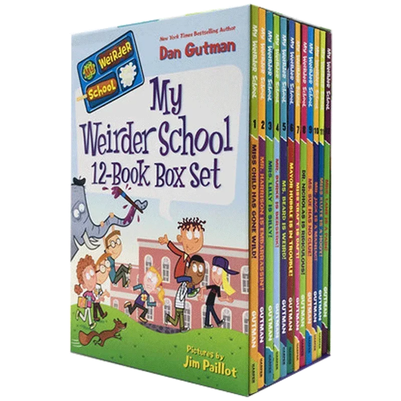 

12 Books English Picture Books Children Baby English Campus Theme Classics Manga Book Set Version 3