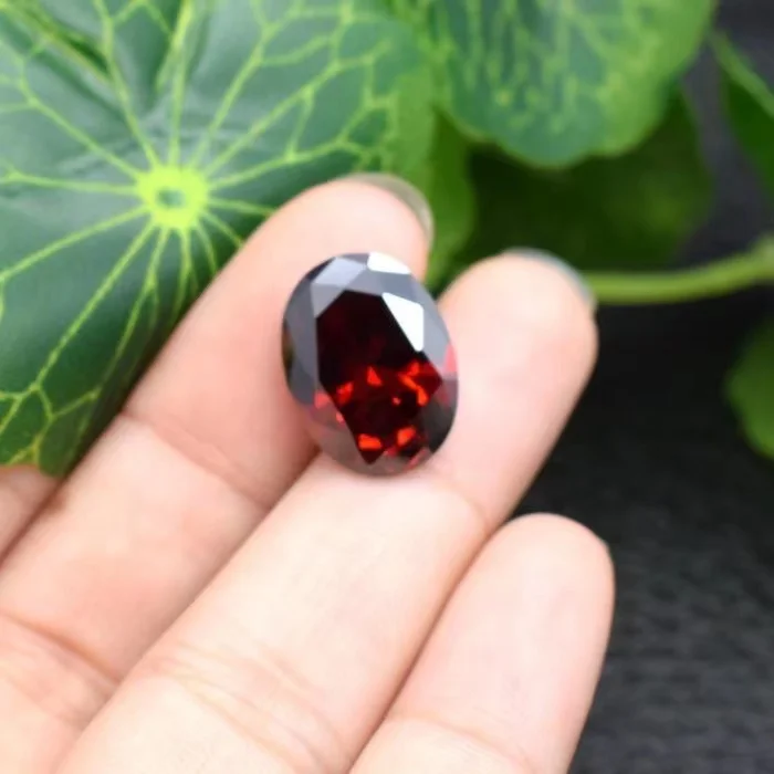 Brillant geschliffene 13x18mm ovale rote Labor-Rubin-Edelsteine Granat DIY Schmuck VVS Edelstein für DIY Schmuckherstellung – Detail 8