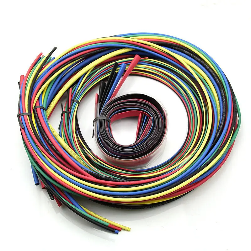 55M/Kit Heat Shrink Tubing 11 sizes Colourful Tube Sleeving Wire Cable 6 Colors