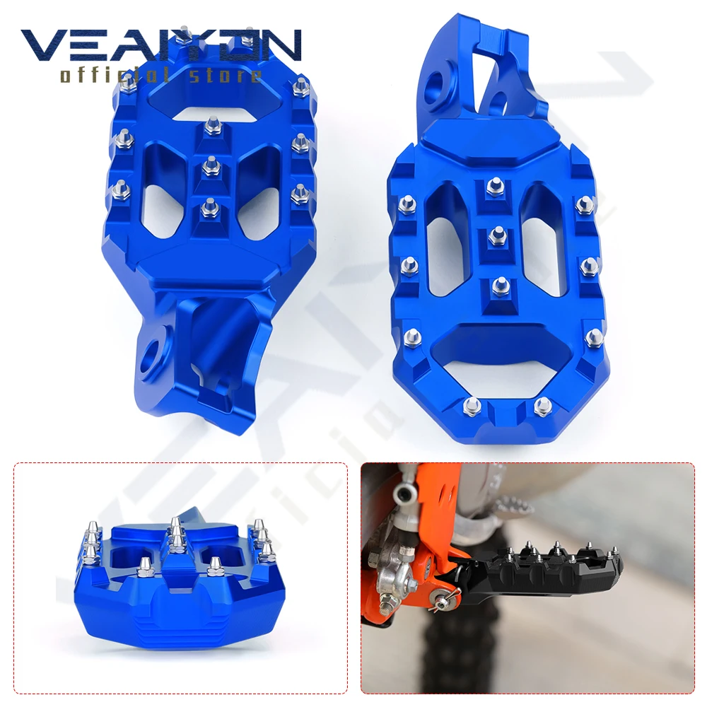 

For Hus TE 125 150 250 300 400 450 2017-2023 Motorcycle accessories CNC Aluminum Foot Pegs Pedals FootRest Footpegs 2023