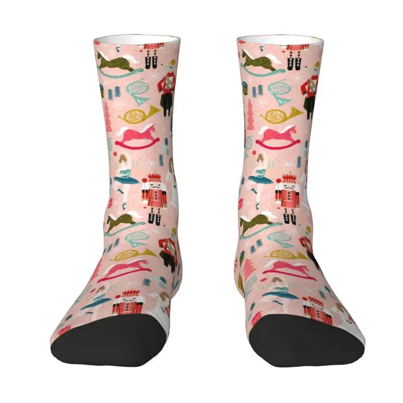 Nutcracker Ballet Dancer Men's Crew Socks Unisex Fun Spring Summer Autumn Winter Dress Socks