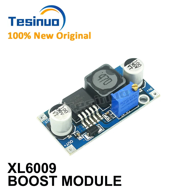 Módulo Conversor Boost XL6009 4A Ajustável 15W 5-32V para 5-50V DC-DC, Módulo Step-up LM2577