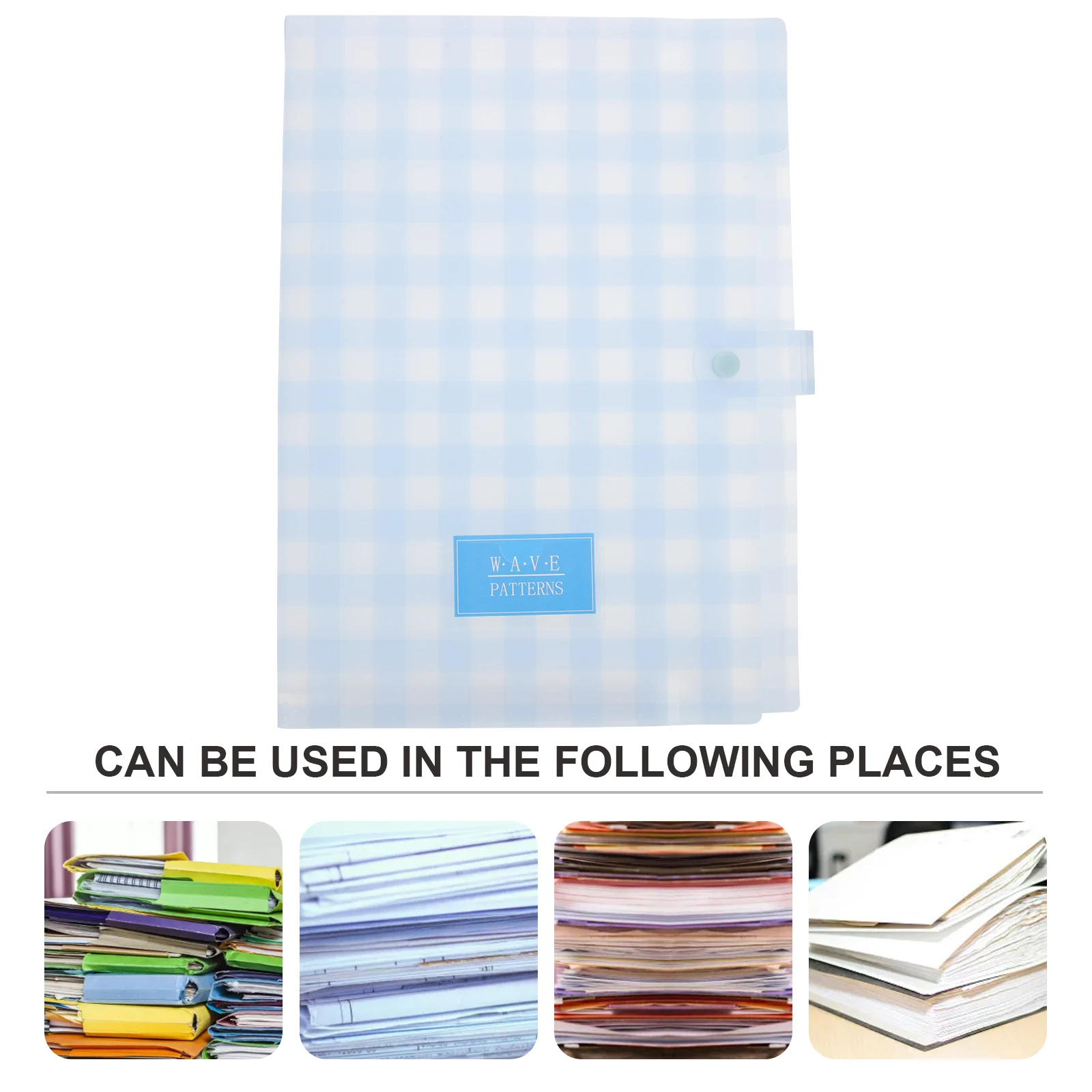 Recently Popular A4 Horizontal Folder Multi-layer Student Storage Bag 5 Layers Test Paper Press Button Large Capacity